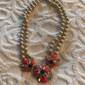 J crew pearl and jewel necklace